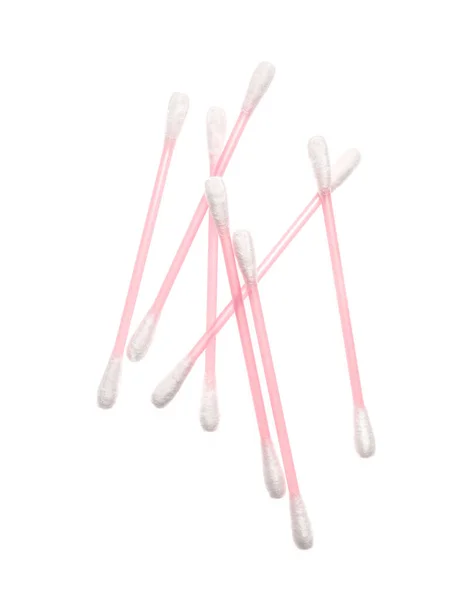 Cotton Swabs White Background — Stock Photo, Image