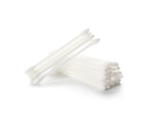 Cotton Swabs White Background — Stock Photo, Image