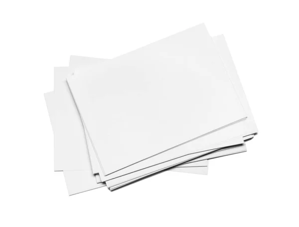 Blank Sheets Paper White Background — Stock Photo, Image