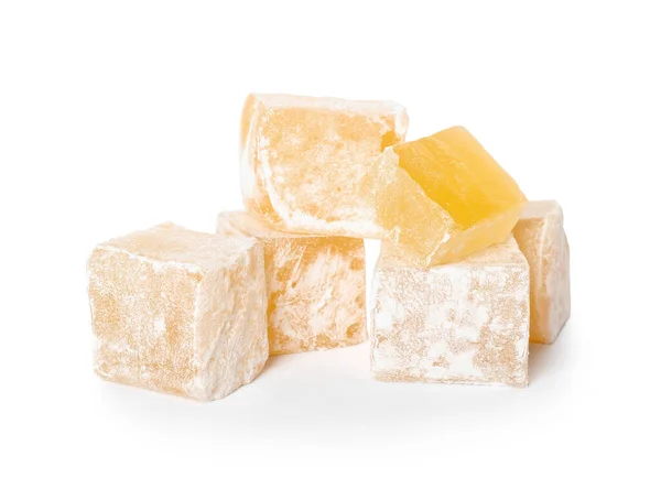 Turkish Delight White Background — Stock Photo, Image