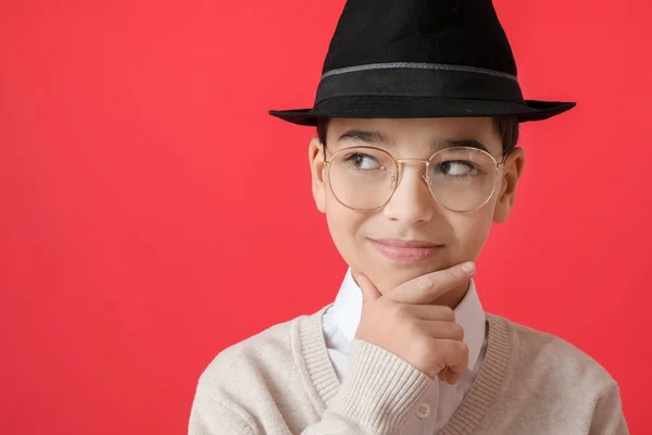 Elegante Bambino Sfondo Colore — Foto Stock