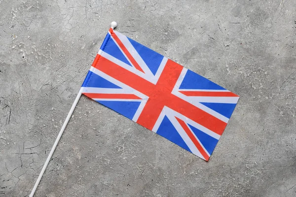 Bandeira Nacional Reino Unido Sobre Fundo Cinzento — Fotografia de Stock