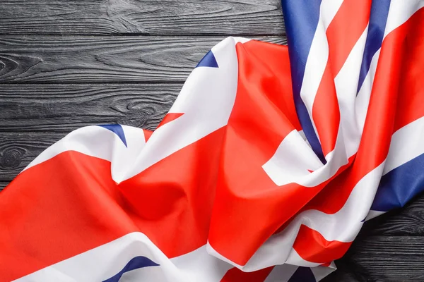 Národní Vlajka Spojeného Království Dřevěném Pozadí — Stock fotografie