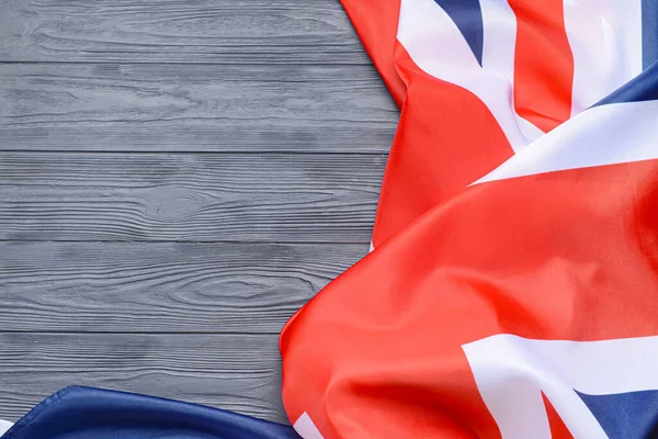 Bandeira Nacional Reino Unido Sobre Fundo Madeira — Fotografia de Stock