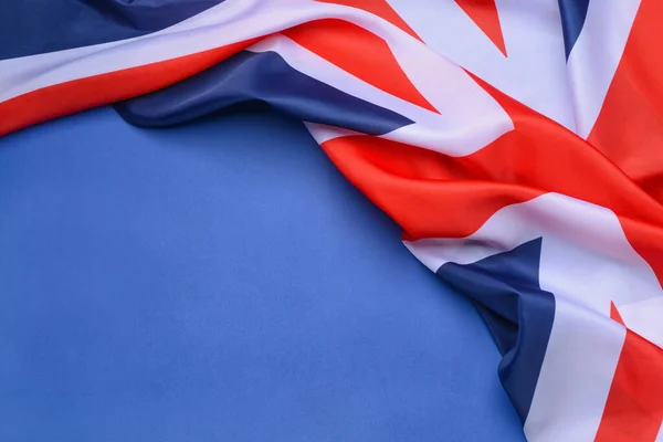 Bandeira Nacional Reino Unido Sobre Fundo Cor — Fotografia de Stock