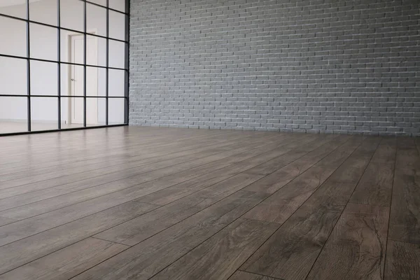 Empty Room Clean Laminate Flooring — Stock Photo, Image