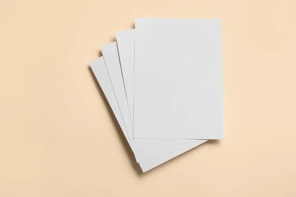 Blank Sheets Paper Color Background — Stock Photo, Image