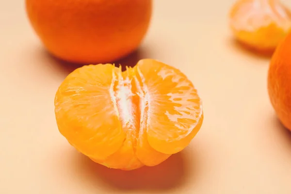 Sweet Tangerines Color Background Closeup — Stock Photo, Image