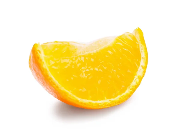 Scheibe Süße Mandarine Auf Weißem Hintergrund — Stockfoto