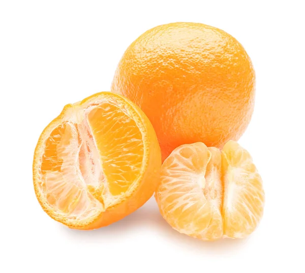 Sweet Tangerines White Background — Stock Photo, Image