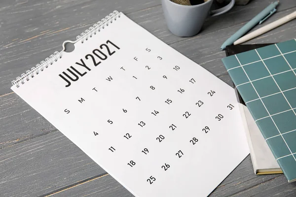 Flip Paper Calendar Stationery Table — Stock Photo, Image