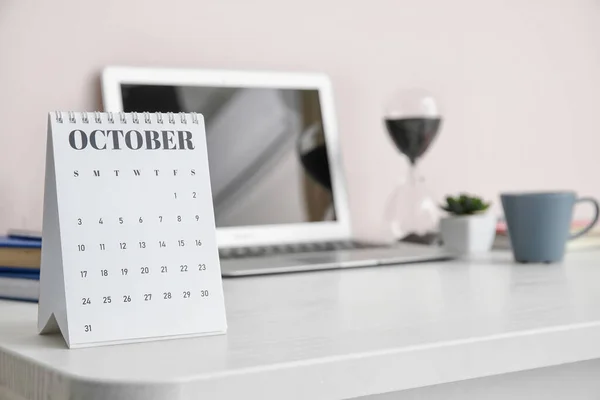 Flip Paper Calendar Workplace Office — Stock Photo, Image