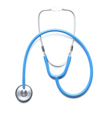 Beyaz arkaplanda modern steteskop