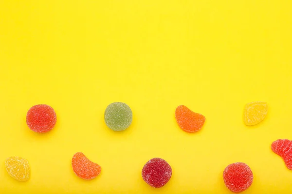 Different Jelly Candies Color Background — Stock Photo, Image