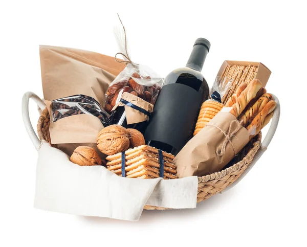 Gift Basket Products White Background — Stock Photo, Image