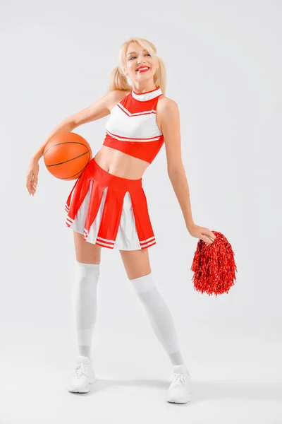Beautiful Cheerleader Ball Light Background — Stock Photo, Image