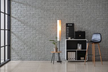 Modern ofisin iç mimarisi.