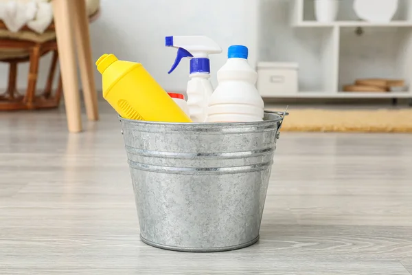 Metal Bucket Cleaning Supplies Room — Stock Photo, Image