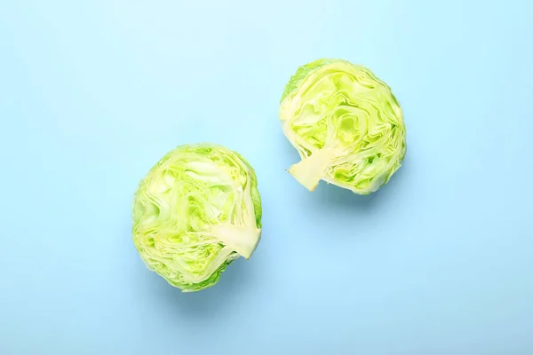 Iceberg Lettuce Color Background — Stock Photo, Image