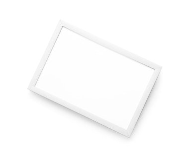 Beyaz arkaplanda boş fotoğraf çerçevesi