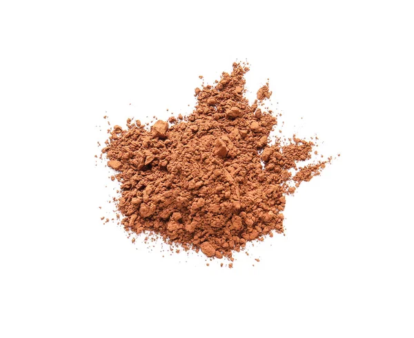 Heap Cocoa Powder White Background — Stock Photo, Image