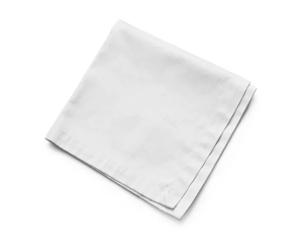 白色背景的干净餐巾 — 图库照片