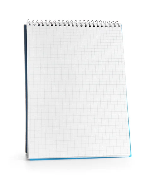 Üres Notebook Fehér Háttér — Stock Fotó
