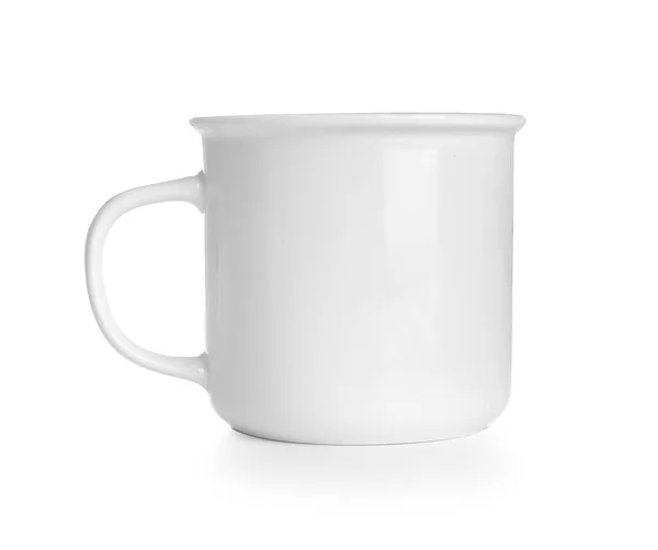 Caneca Limpa Fundo Branco — Fotografia de Stock