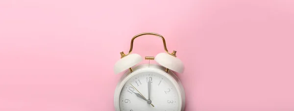 Alarm Clock Color Background Space Text — Stock Photo, Image