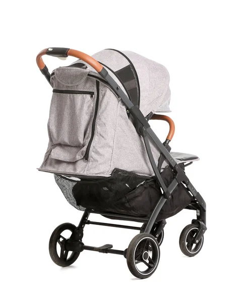 Modern Baby Stroller White Background — Stock Photo, Image