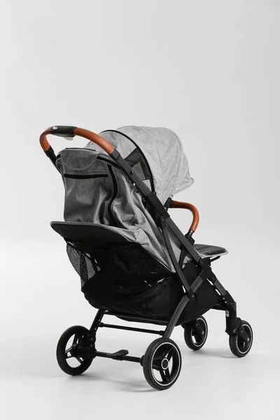 Modern Baby Stroller White Background — Stock Photo, Image