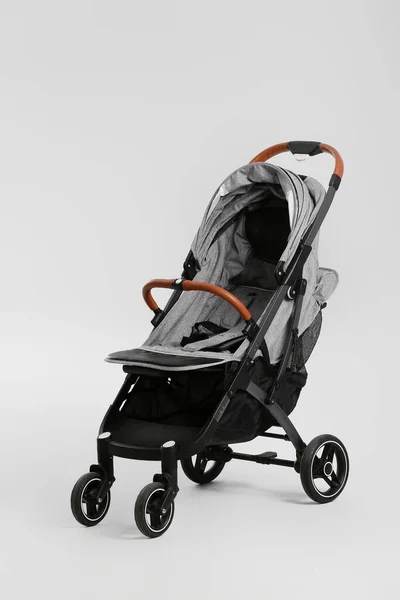 Modern Baby Stroller White Background — Stock Photo, Image