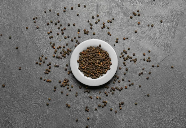 Plate Peppercorns Dark Background — Stock Photo, Image