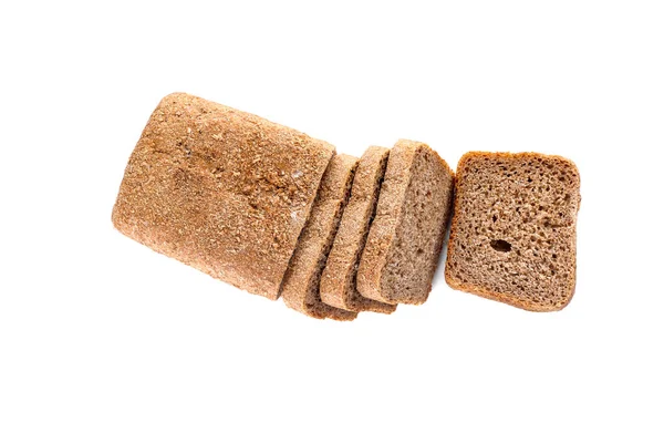 Fresh Cut Bread White Background — Stock Photo, Image