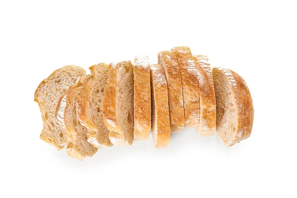 Fresh Cut Bread White Background — Stock Photo, Image