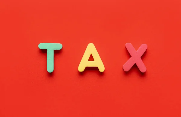 Word Tax Pozadí Barev — Stock fotografie