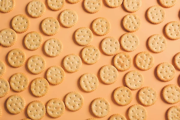 Tasty Crackers Color Background — Stock Photo, Image