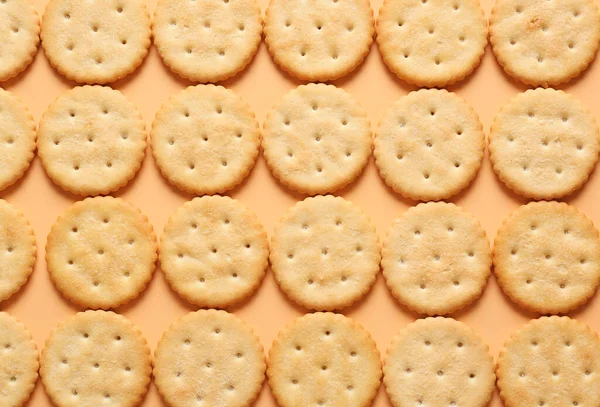 Galletas Sabrosas Sobre Fondo Color — Foto de Stock