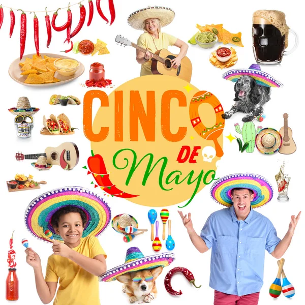 Pozdrowienia Dla Cinco Mayo Maja — Zdjęcie stockowe