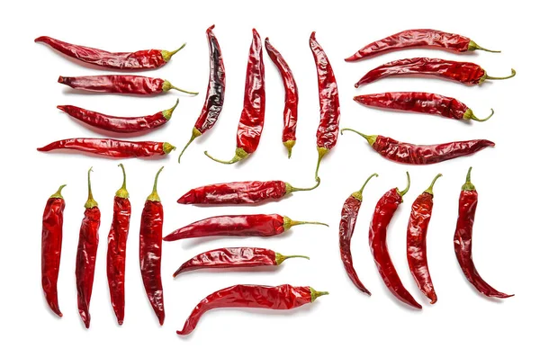 Dried Chili Pepper White Background — Stock Photo, Image