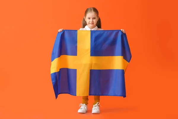 배경으로 스웨덴 국기를 — 스톡 사진
