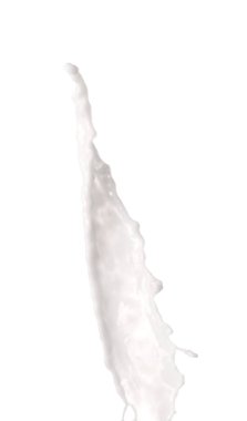 Beyaz arkaplanda süt damlası