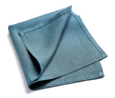 Beyaz arkaplanda kumaş peçete