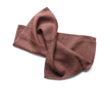 Beyaz arkaplanda kumaş peçete