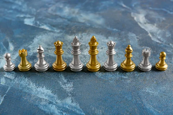 Chess Figures Color Background — Stock Photo, Image