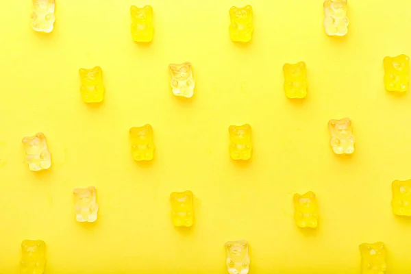 Sweet Jelly Bears Color Background — Stock Photo, Image