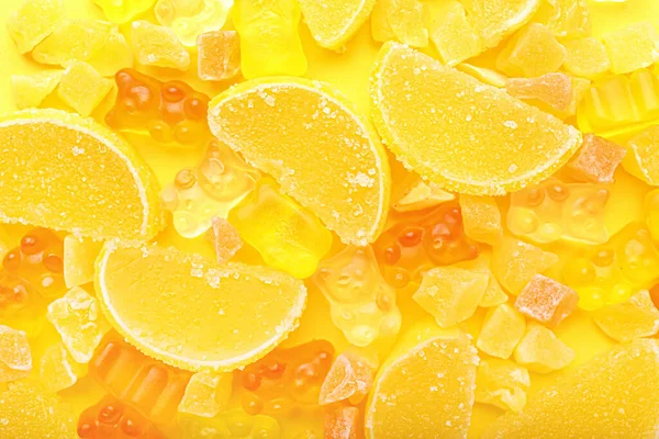 Zoet Gelei Snoepjes Als Achtergrond — Stockfoto