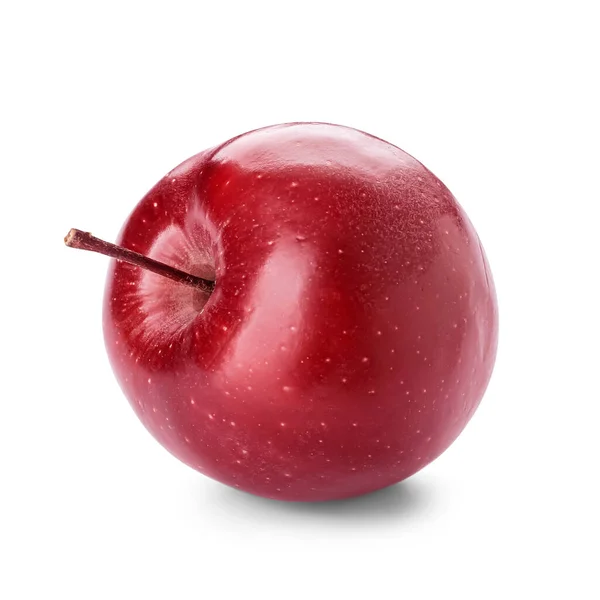 Frischer Roter Apfel Auf Weißem Hintergrund — Stockfoto