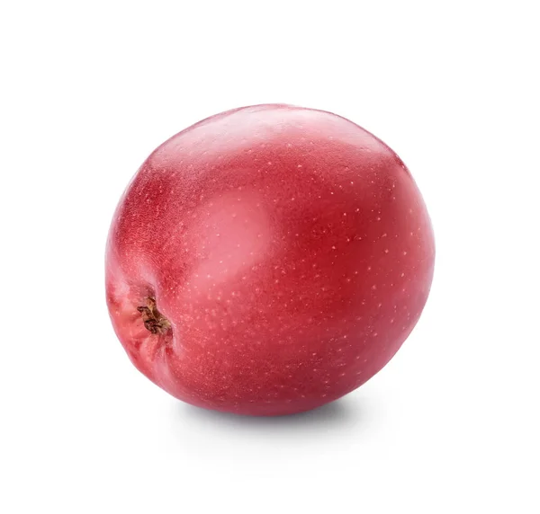 Pomme Rouge Fraîche Sur Fond Blanc — Photo