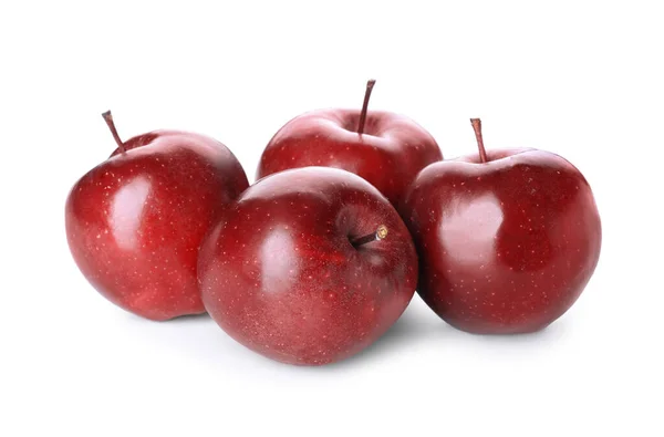 Fresh Red Apples White Background — Stock Photo, Image